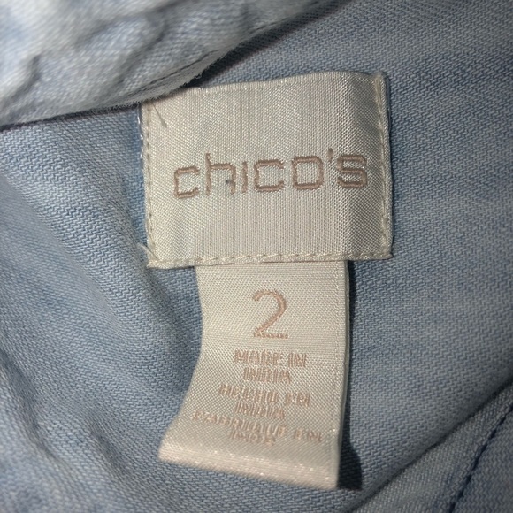 Chico’s chambray denim button down shirt - Picture 8 of 8